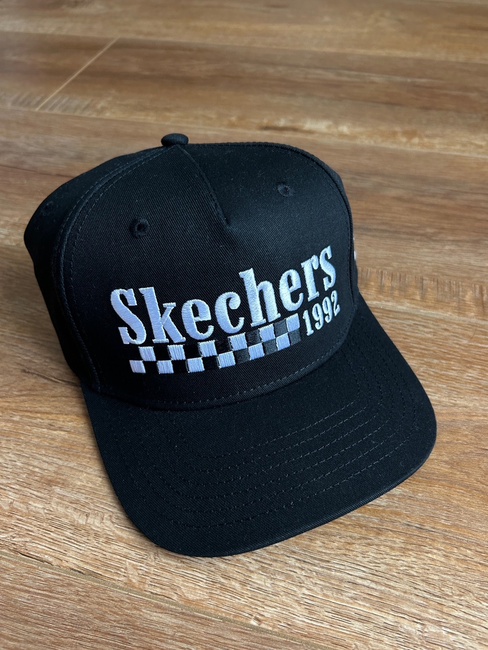Skechers 1992 Racing Flag Black Adjustable Hat NWT